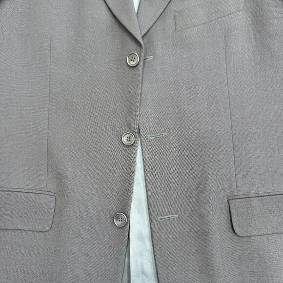 Calvin Klein Blazer Jacket Men's 3 Button Single Breasted 100%Wool Blue Gray 38S